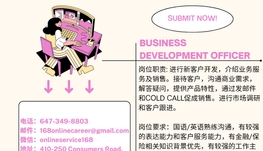 【168急招】万锦网络公司请 Business Development Officer 1名