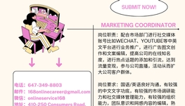 【168新岗】万锦电商公司请Marketing Coordinator 1名