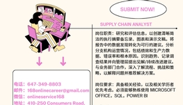 【168新岗】密市货运公司请Supply Chain Analyst 1名（可移民）