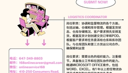 【168新岗】北约克货运公司请Logistics Coordinator 1名（可移民）