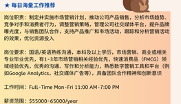 【168中介内推】密西沙加快销品公司请Marketing Specialist 1名