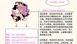 【168新岗】密市物流公司请Supply Chain Analyst 1名（可移民）