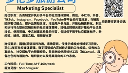 【168新岗】多伦多旅游公司请Marketing Specialist 1名（可移民）