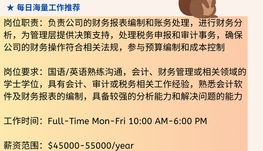 【168中介内推】士嘉堡咨询公司请Accountant 1名